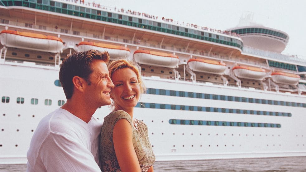 Booking a foreign holiday couple cruise ship